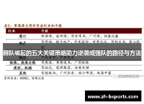 弱队崛起的五大关键策略助力逆袭成强队的路径与方法